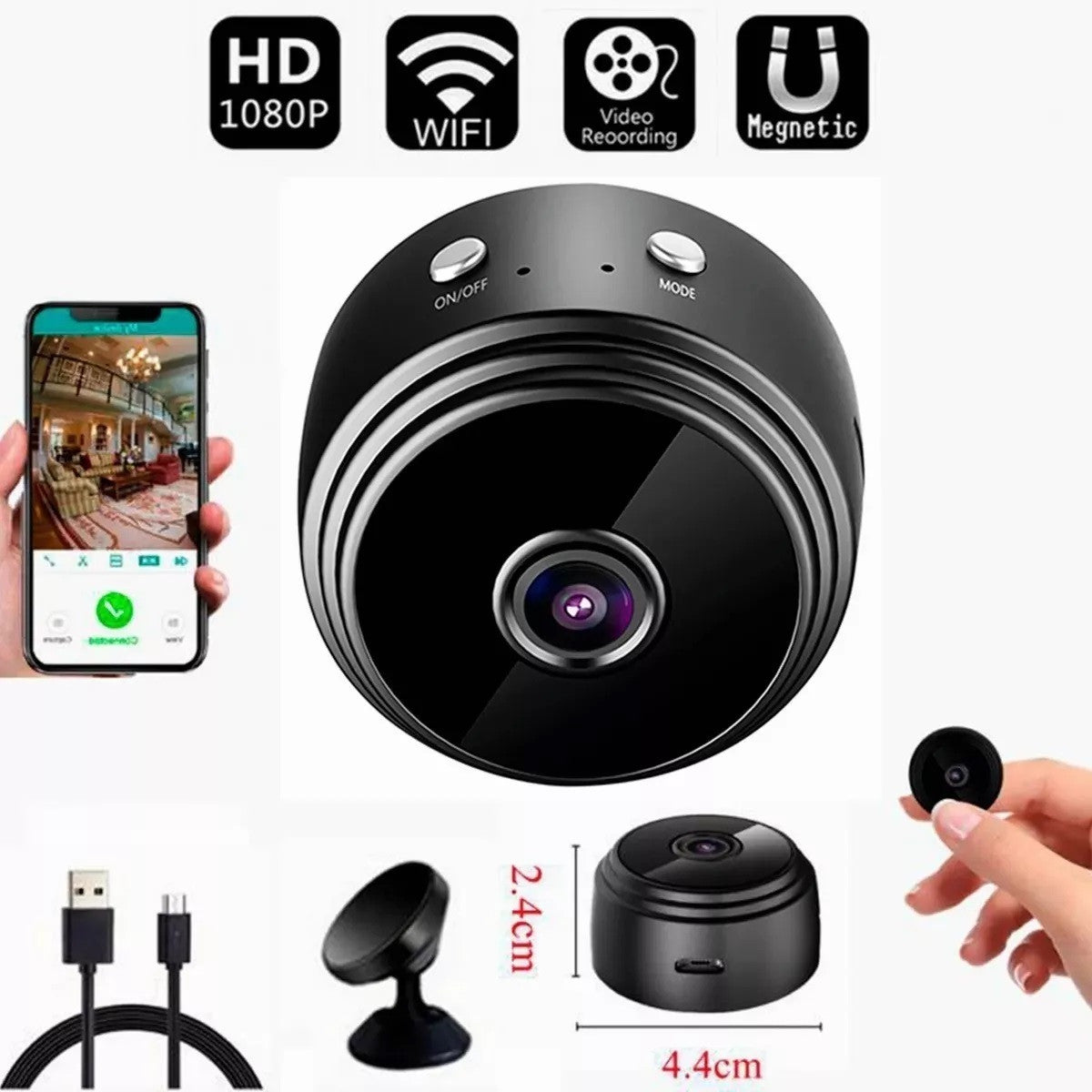 Mini Camara Espía Wifi Full HD + Envio Gratis – Soluciones Shop